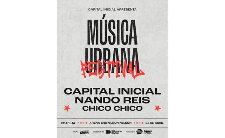 Capital Inicial celebra aniversário de Brasília com 3ª edição do Festival Música Urbana, com Nando Reis e Chico Chico