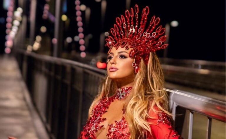 Sarah Estanislau foi destaque no ensaio técnico do Consulado e antecipa a estética do Carnaval 2026 de Florianópolis